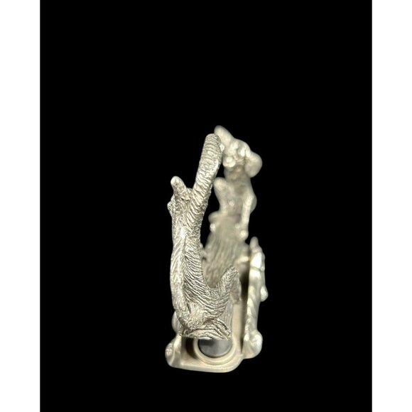 Royal Selangor Pewter Monkey See-Saw Business Card Holder Luxury Quality Unique - Picture 4 of 11